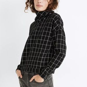 Madewell Textured Turtleneck Top in Windowpane Sz XXS